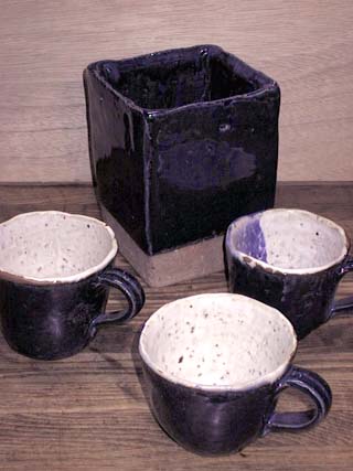 Cups and vase